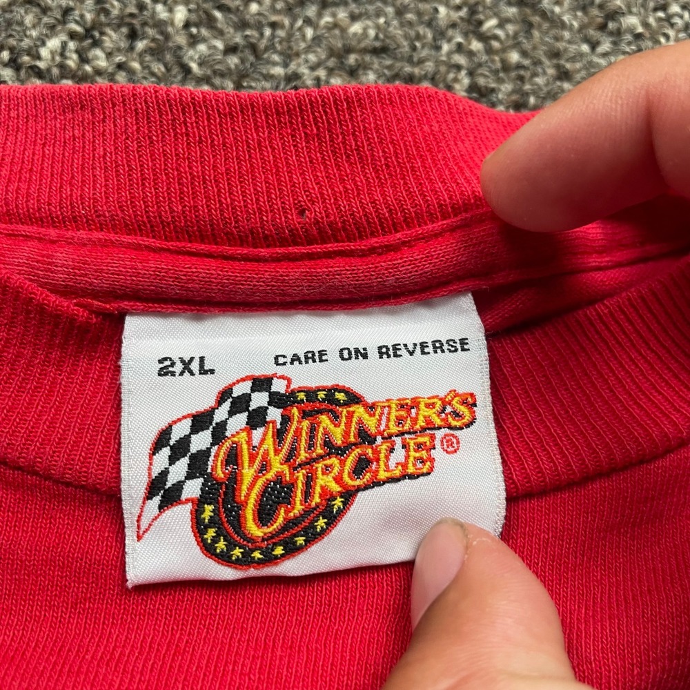 Vintage Dale Earnhardt Jr Winners Circle NASCAR 2004 Schedule Red T-Shirt 2XL - Picture 7 of 9